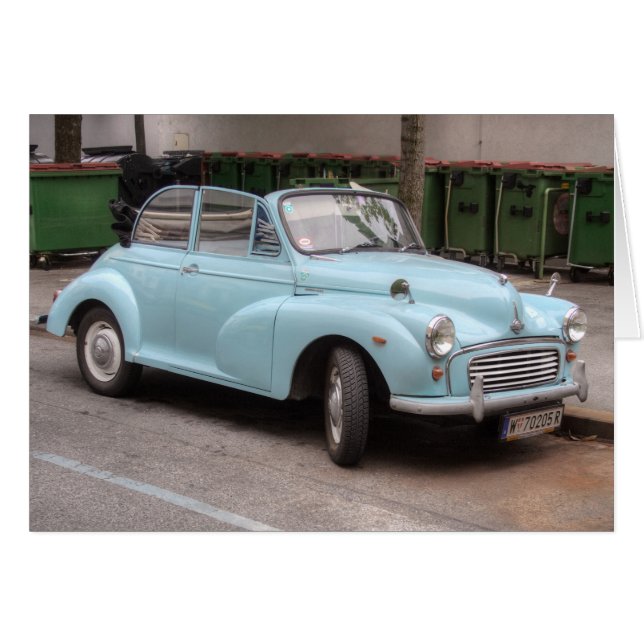 Morris Minor Convertible Tourer Cards (Front Horizontal)