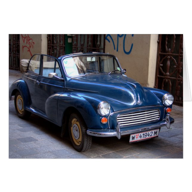 Morris Minor Convertible Tourer Cards (Front Horizontal)