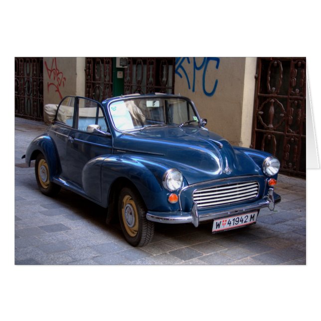 Morris Minor Convertible Tourer Cards (Front Horizontal)