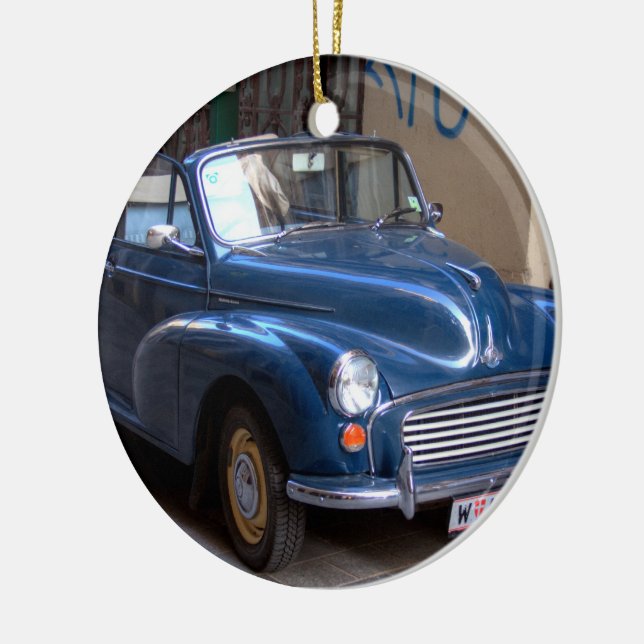 Morris Minor Convertible Tourer Ceramic Ornament (Left)