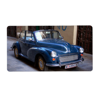 Morris Minor Convertible Tourer Label