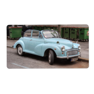 Morris Minor Convertible Tourer Label