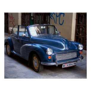 Morris Minor Convertible Tourer Poster