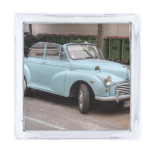 Morris Minor Convertible Tourer Silver Finish Lapel Pin