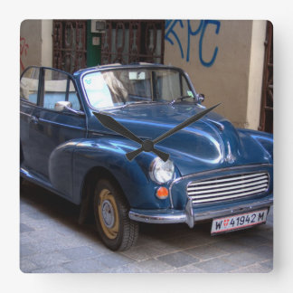 Morris Minor Convertible Tourer Square Wall Clock