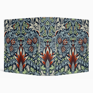 Morris Navy Blue Snakeshead Floral Wallpaper 3 Ring Binder
