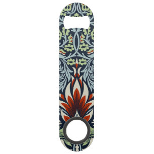Morris Navy Blue Snakeshead Floral Wallpaper Bar Key