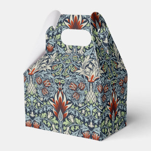 Morris Navy Blue Snakeshead Floral Wallpaper Favor Boxes