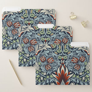 Morris Navy Blue Snakeshead Floral Wallpaper File Folder