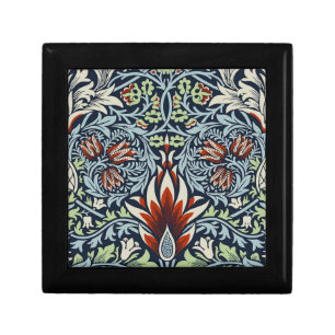 Morris Navy Blue Snakeshead Floral Wallpaper Gift Box