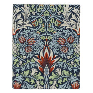Morris Navy Blue Snakeshead Floral Wallpaper Jigsaw Puzzle