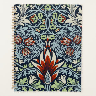 Morris Navy Blue Snakeshead Floral Wallpaper Planner
