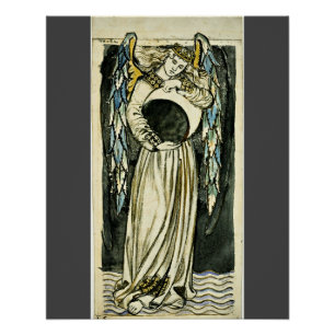 Morris - Night Angel Holding a Waning Moon Poster