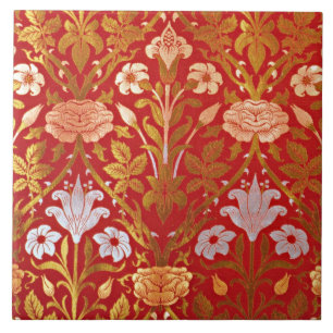 Morris - Rose and Lily Ceramic Tile