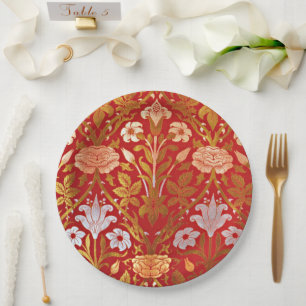 Morris - Rose and Lily Paper Plates