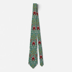Morris Snakeshead Floral Classic Botanical Green Neck Tie