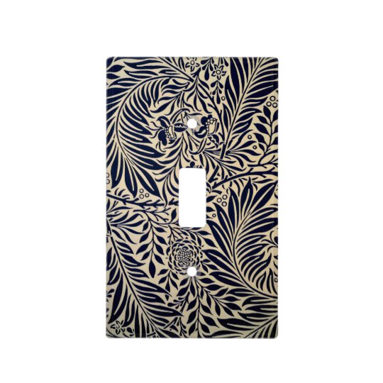 Morris Spray Navy Blue Light Switch Cover Zazzle