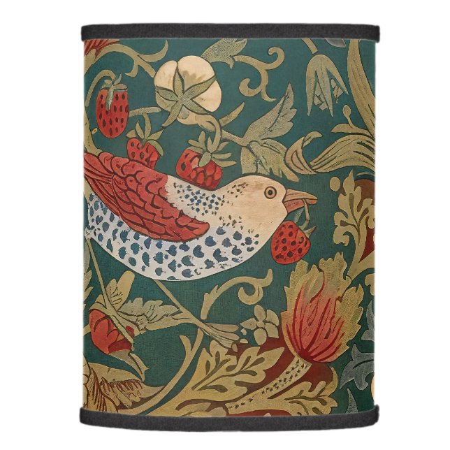 Morris - Strawberry Thief  #2 Floral Pattern  Lamp Shade (Right)