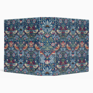 Morris Strawberry Thief Classic Indigo Blue Fine 3 Ring Binder