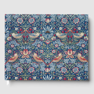 Morris Strawberry Thief Classic Indigo Blue Fine Guest Book