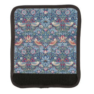 Morris Strawberry Thief Classic Indigo Blue Fine Luggage Handle Wrap