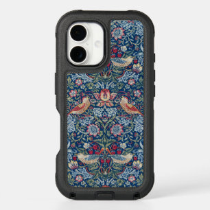 Morris Strawberry Thief Classic Indigo Blue Fine iPhone 16 Case