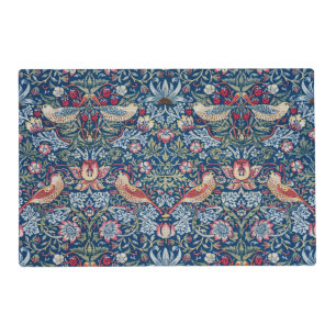 Morris Strawberry Thief Classic Indigo Blue Fine Placemat