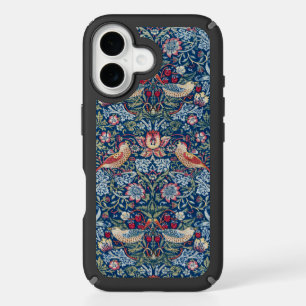 Morris Strawberry Thief Classic Indigo Blue Fine iPhone 16 Case