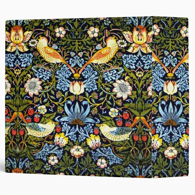 Morris - Strawberry Thief, famous pattern, 3 Ring Binder (Back/Spine)