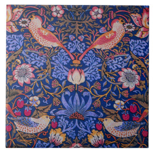 Morris Strawberry Thief Lavender Purple Rose Art Ceramic Tile