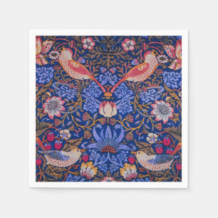 Morris Strawberry Thief Lavender Purple Rose Art Napkins