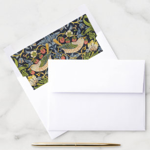 Morris Strawberry Thief Navy Blue Vintage Fine Art Envelope Liner
