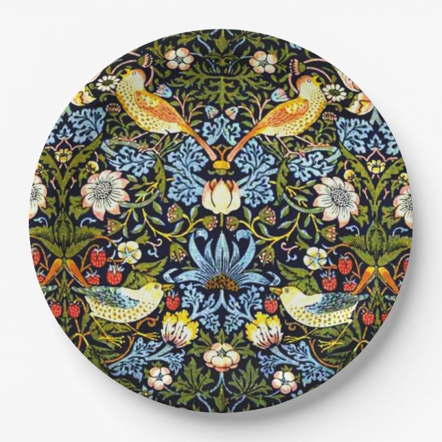 Morris - Strawberry Thief Paper Plates (Front)