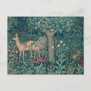 Morris Tapestry Deer Arts and Crafts  Postcard