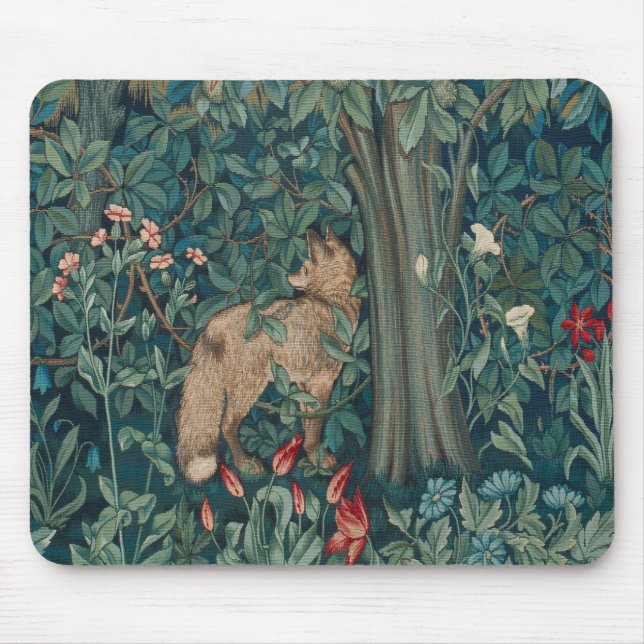 Morris Tapestry Forest Fox Mouse Pad (Front)