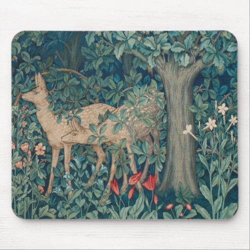 Morris Tapestry Forest Pair of Deer Mouse Pad