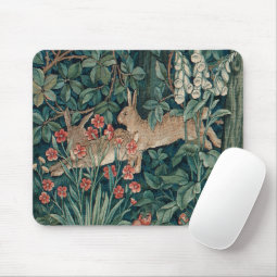 Morris Tapestry Rabbits Mouse Pad | Zazzle