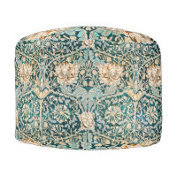 Morris Teal Blue Honeysuckle Floral Wallpaper