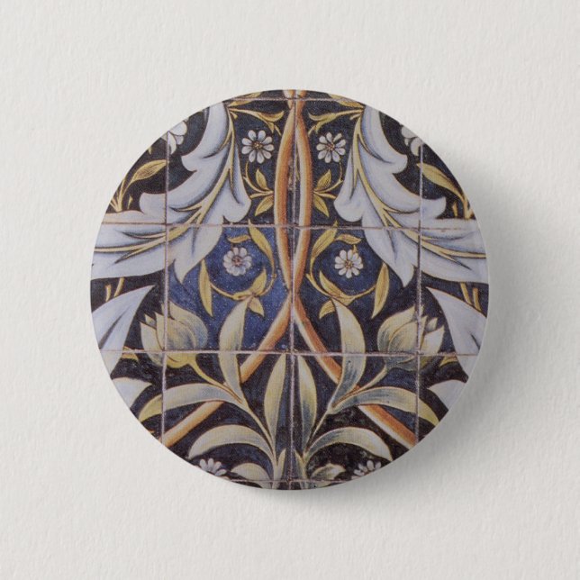 Morris tiles de Morgan Pinback Button (Front)