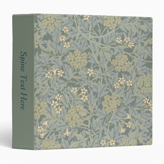 Morris Vine & Jasmine Garden Flower Classic 3 Ring Binder (Front/Spine)