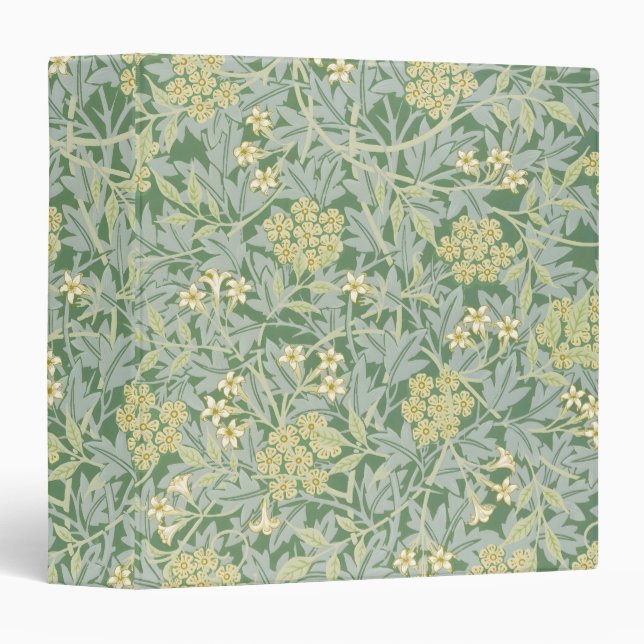 Morris Vine & Jasmine Garden Flower Classic 3 Ring Binder (Front/Spine)
