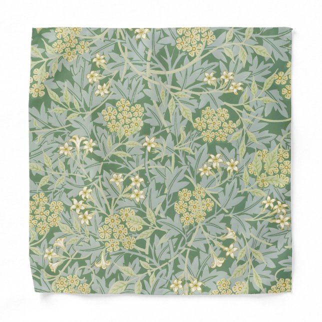 Morris Vine & Jasmine Garden Flower Classic Bandana (Front)