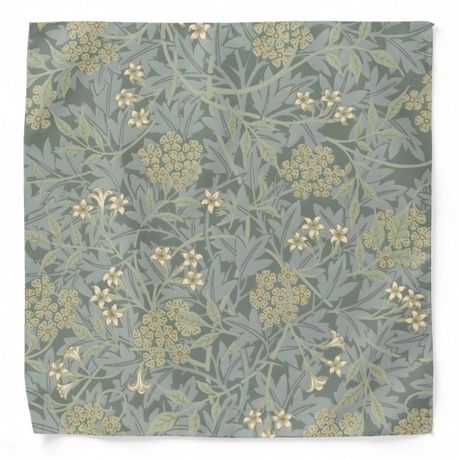 Morris Vine & Jasmine Garden Flower Classic Bandana (Front)