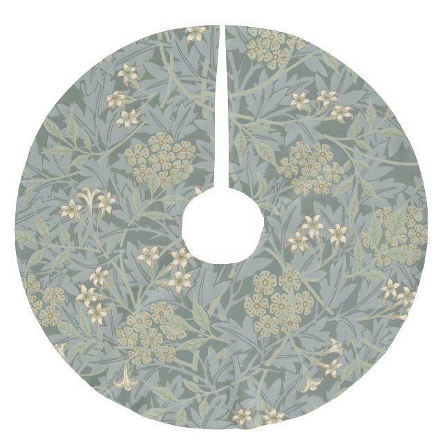 Morris Vine & Jasmine Garden Flower Classic Brushed Polyester Tree Skirt (Front)