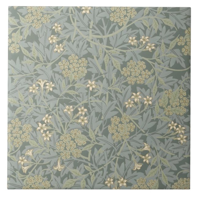Morris Vine & Jasmine Garden Flower Classic Ceramic Tile (Front)