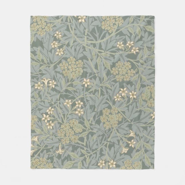 Morris Vine & Jasmine Garden Flower Classic Fleece Blanket (Front)