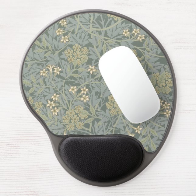 Morris Vine & Jasmine Garden Flower Classic Gel Mouse Pad (Left Side)