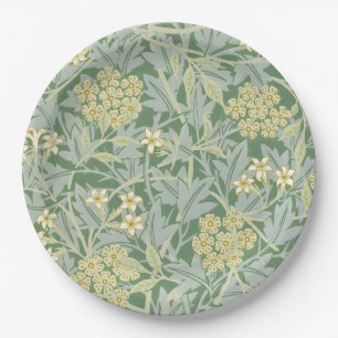 Morris Vine & Jasmine Garden Flower Classic Paper Plates
