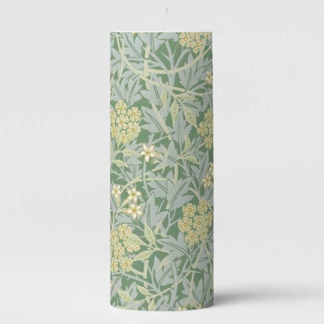 Morris Vine & Jasmine Garden Flower Classic Pillar Candle (Front)