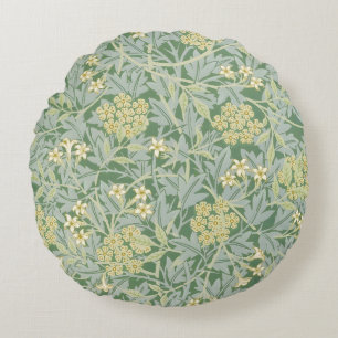 Morris Vine & Jasmine Garden Flower Classic Round Pillow